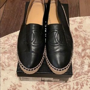 Chanel Black Espadrilles Size 40